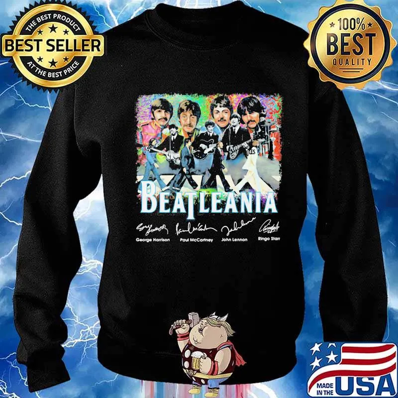 Beatleania Band Music Guitar Signuature Shirt Sweater