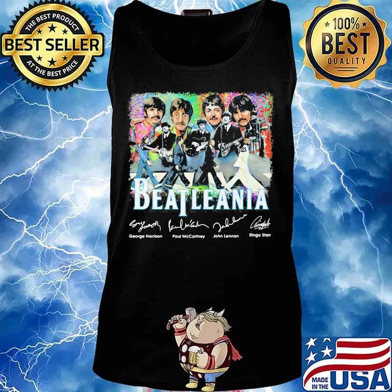 Beatleania Band Music Guitar Signuature Shirt Tank top