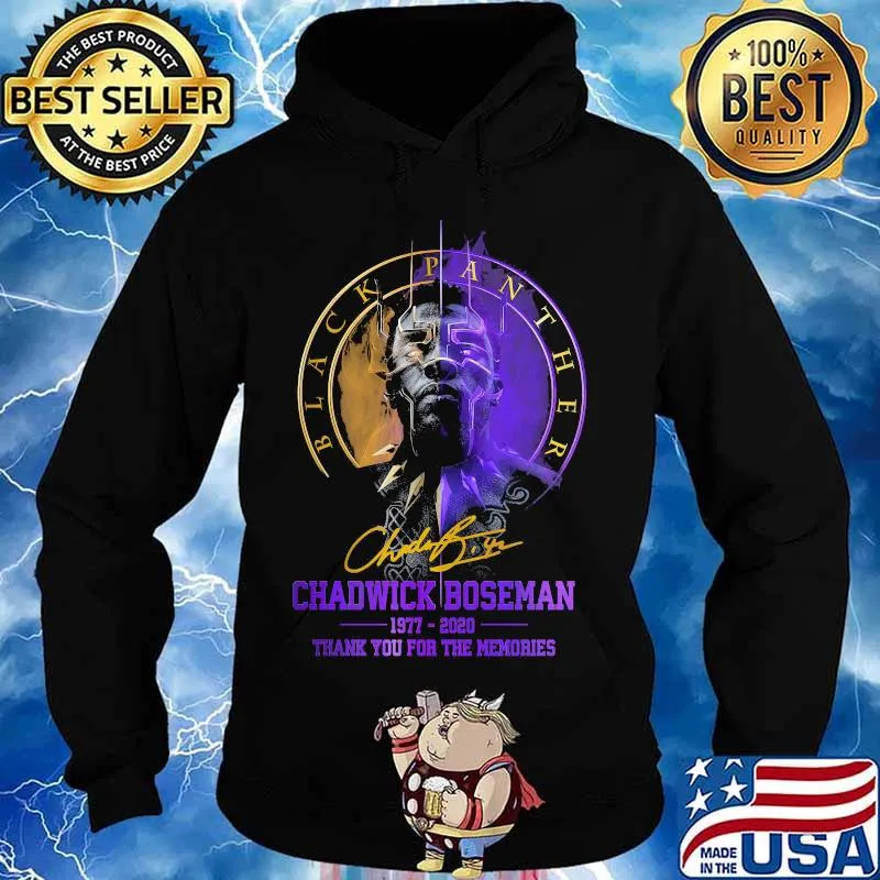 Black Panther Chadwick Boseman 1977 2020 Thank You For The Memories Signature Shirt Hoodie