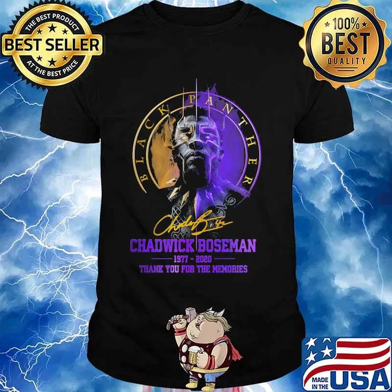 Black Panther Chadwick Boseman 1977 2020 Thank You For The Memories Signature Shirt