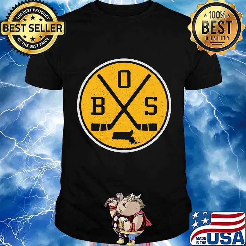BOS Retro Boston Ice Hockey Vintage Shirt