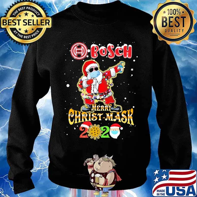 Bosch Merry Christmas 2020 Covid 19 Toilet Paper Santa Claus Wear Mask Shirt Sweater