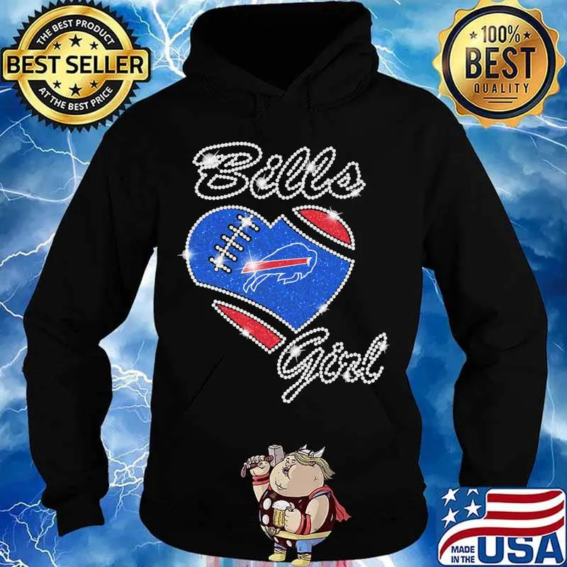 Buffalo Bills Girls Heart Diamond Shirt Hoodie