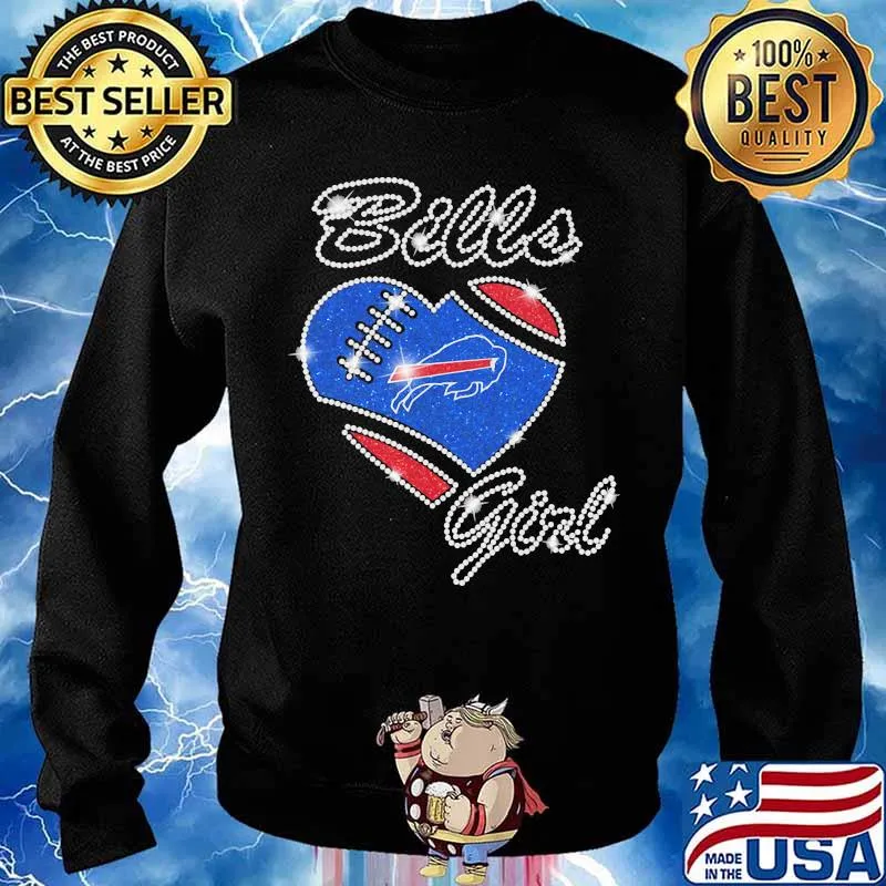 Buffalo Bills Girls Heart Diamond Shirt Sweater