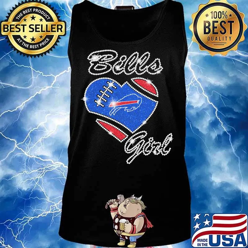 Buffalo Bills Girls Heart Diamond Shirt Tank top