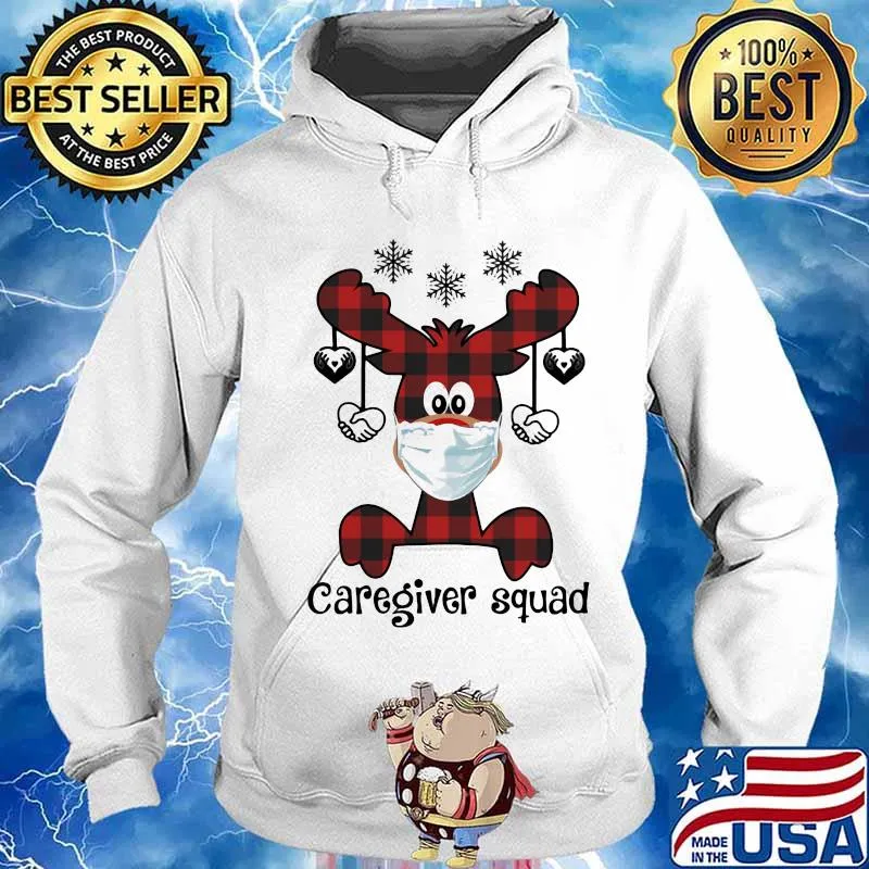Caregiver squad mask Christmas s Hoodie