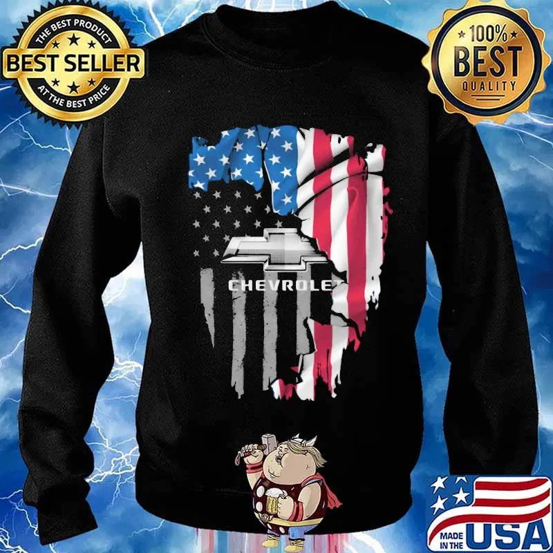 Chevrolet Company Cars American Flag Shirt Sweater