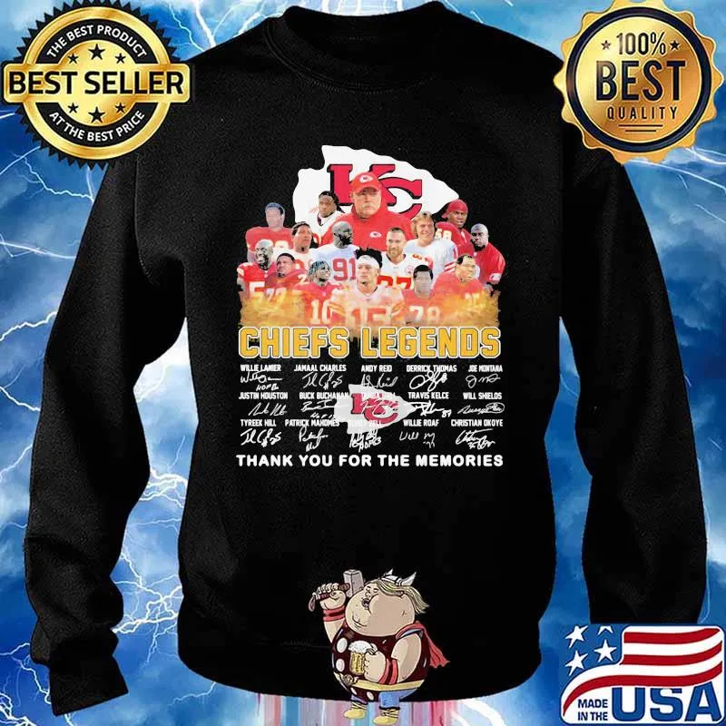 Chiefs Legends Football Team Thank You For The Memories Signature Shirt Sweater