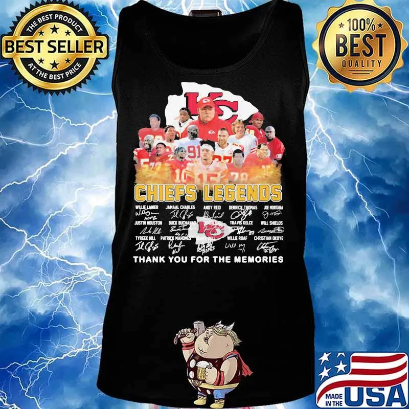 Chiefs Legends Football Team Thank You For The Memories Signature Shirt Tank top