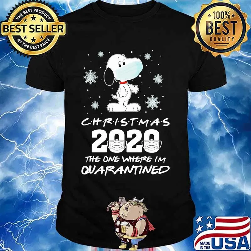 Christmas 2020 The One Where Im Quarantined Snoopy Wear Mask Shirt