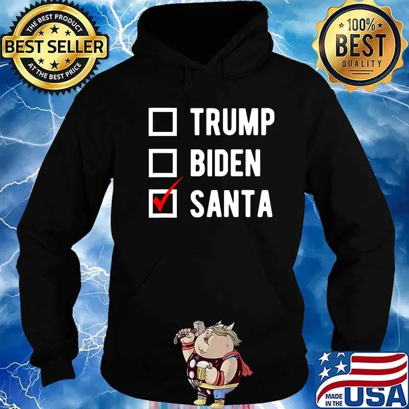 Christmas 2020 Trump Biden Santa Check Mark Election Shirt Hoodie