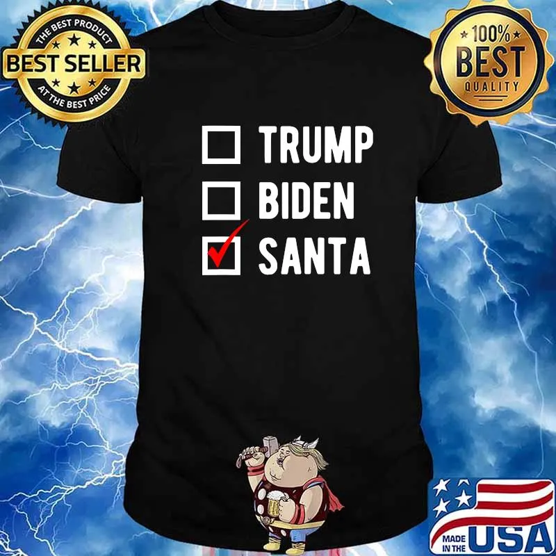 Christmas 2020 Trump Biden Santa Check Mark Election Shirt