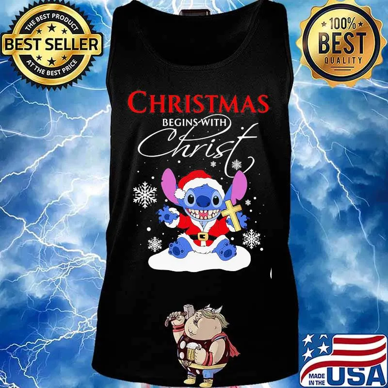 Christmas Begins With Christ Cross Fondos De Pantalla De Navidad Del Stich Shirt Tank top
