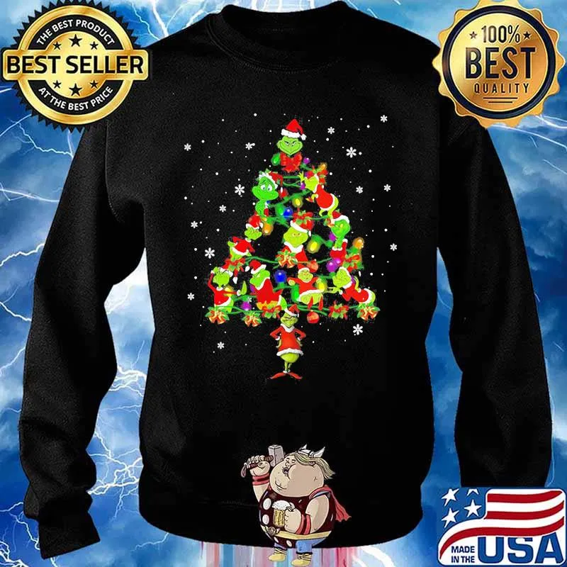 Christmas Tree Grinch Merry Xmas Shirt Sweater