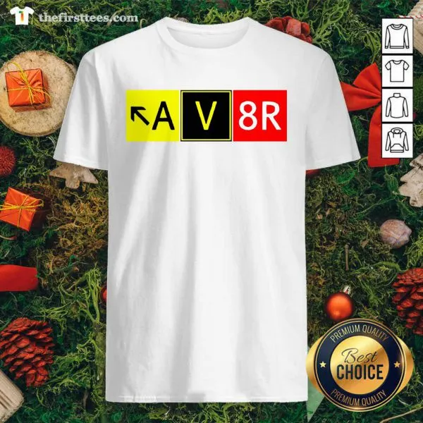 Colorful Aviation Pilot AV8R Taxiway Sign Graphic Shirt