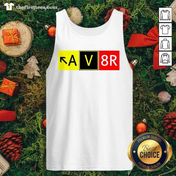 Colorful Aviation Pilot AV8R Taxiway Sign Graphic Shirt - Image 4