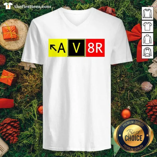 Colorful Aviation Pilot AV8R Taxiway Sign Graphic Shirt - Image 3