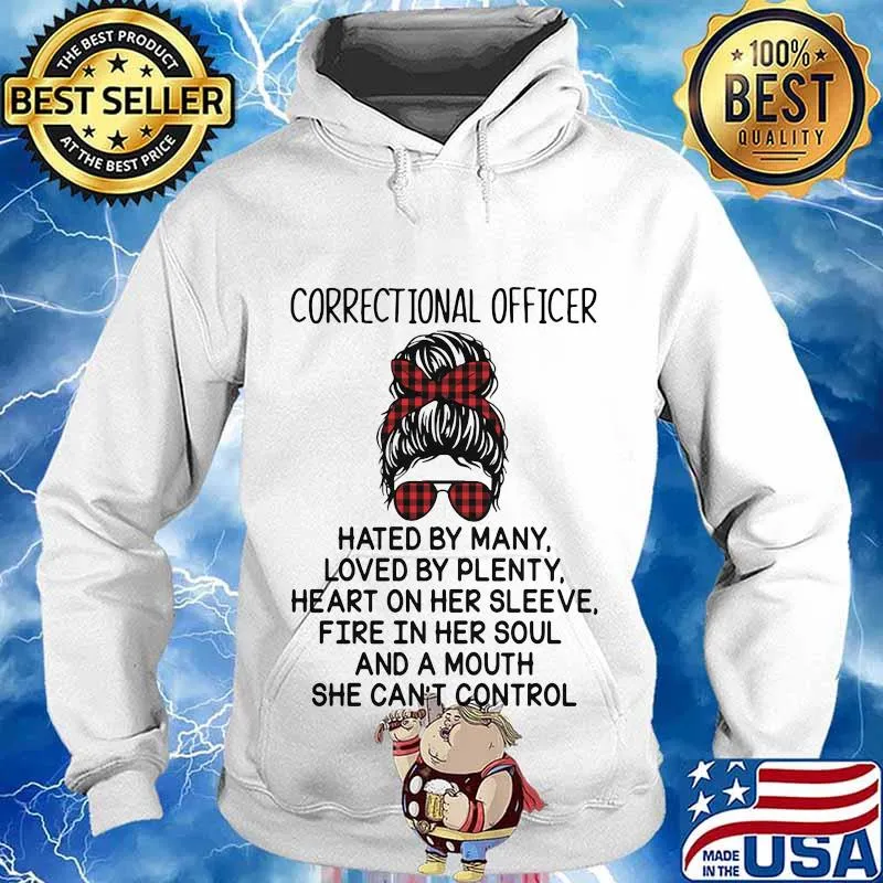 Correctional Officer Hated By Many Loved By Plenty Geart On Her Sleeve She Can’t Control Ladies Ribbon Red Plaid Shirt Hoodie