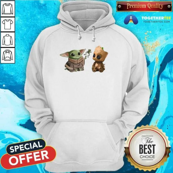 Cute Baby Yoda And Baby Groot Frog Shirt - Image 5