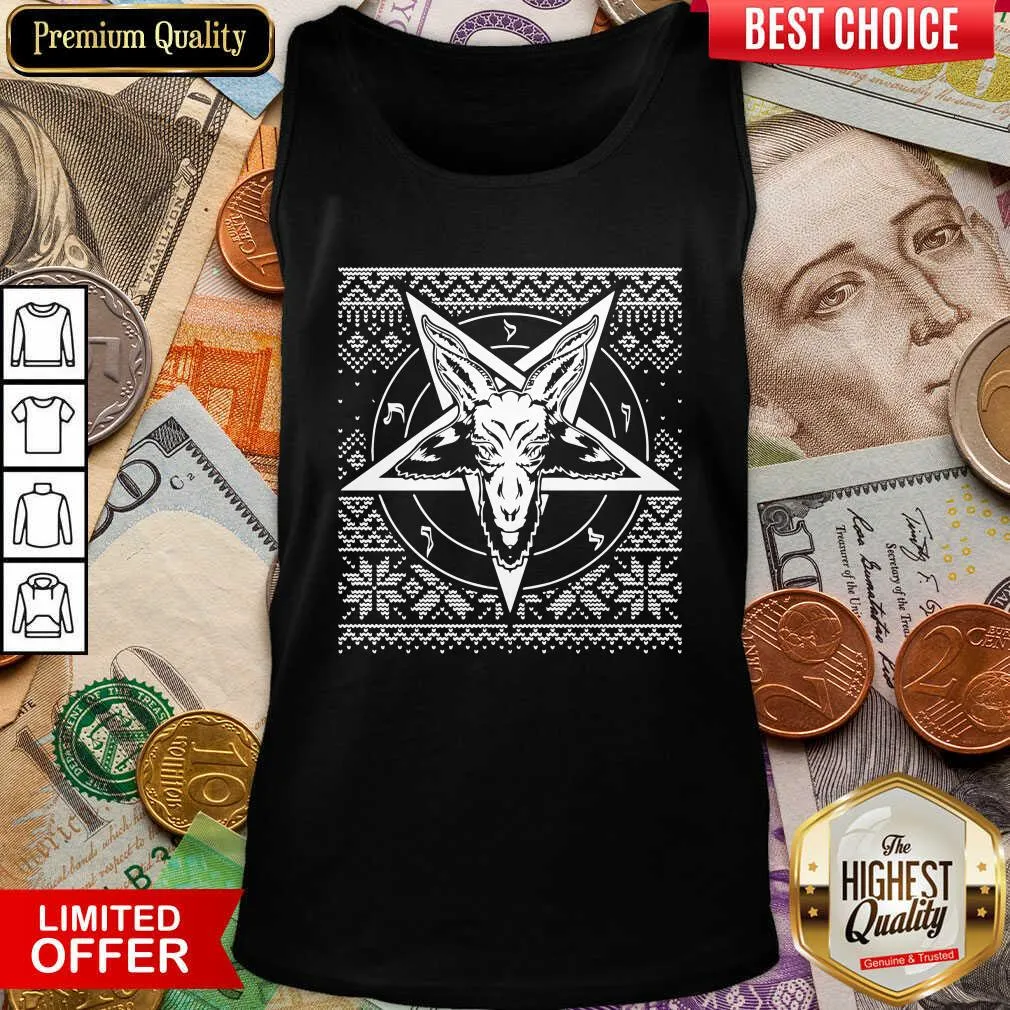Cute Baphomet Christmas Ugly Christmas Shirt - Image 2