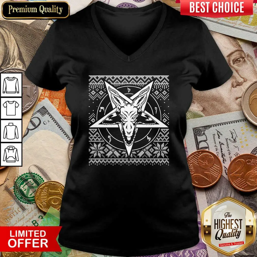 Cute Baphomet Christmas Ugly Christmas Shirt - Image 5