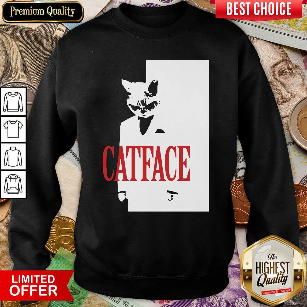 Cute Cat Face Shirt - Image 4