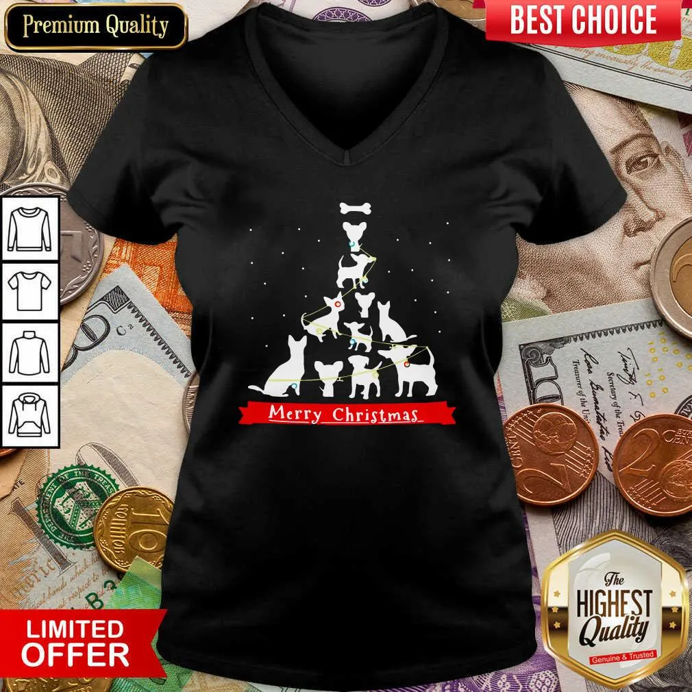 Cute Chihuahua Merry Christmas Tree Shirt - Image 5