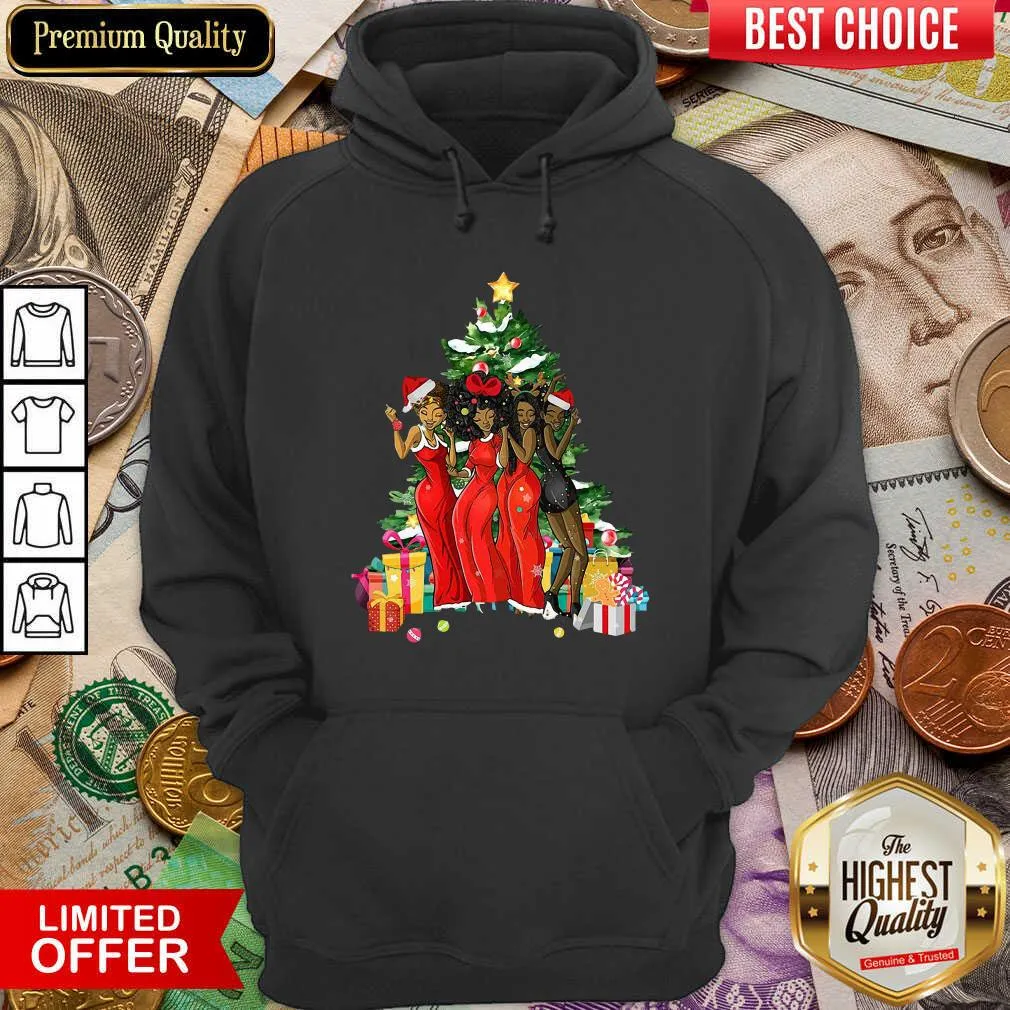 Cute Girl Magic Merry Christmas Tree Collection Shirt - Image 3