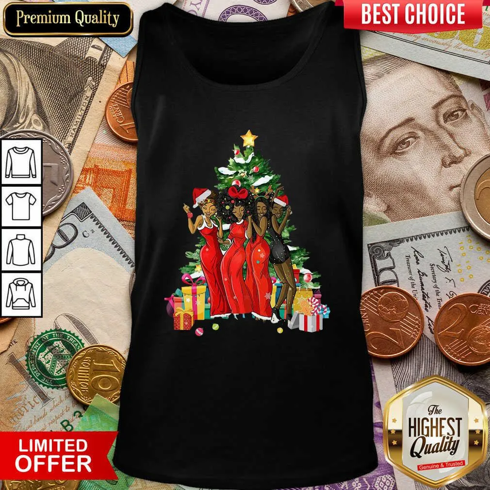 Cute Girl Magic Merry Christmas Tree Collection Shirt - Image 5