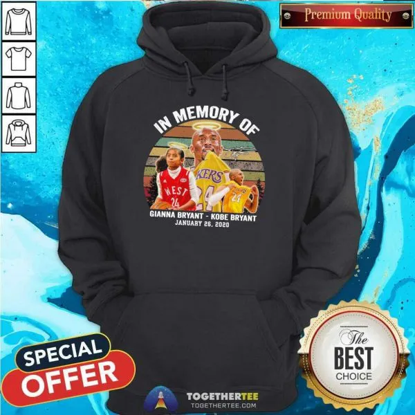 Cute In Memory Of Gianna Bryant Kobe Bryant January 26 2020 Vintage Shirt - Image 5