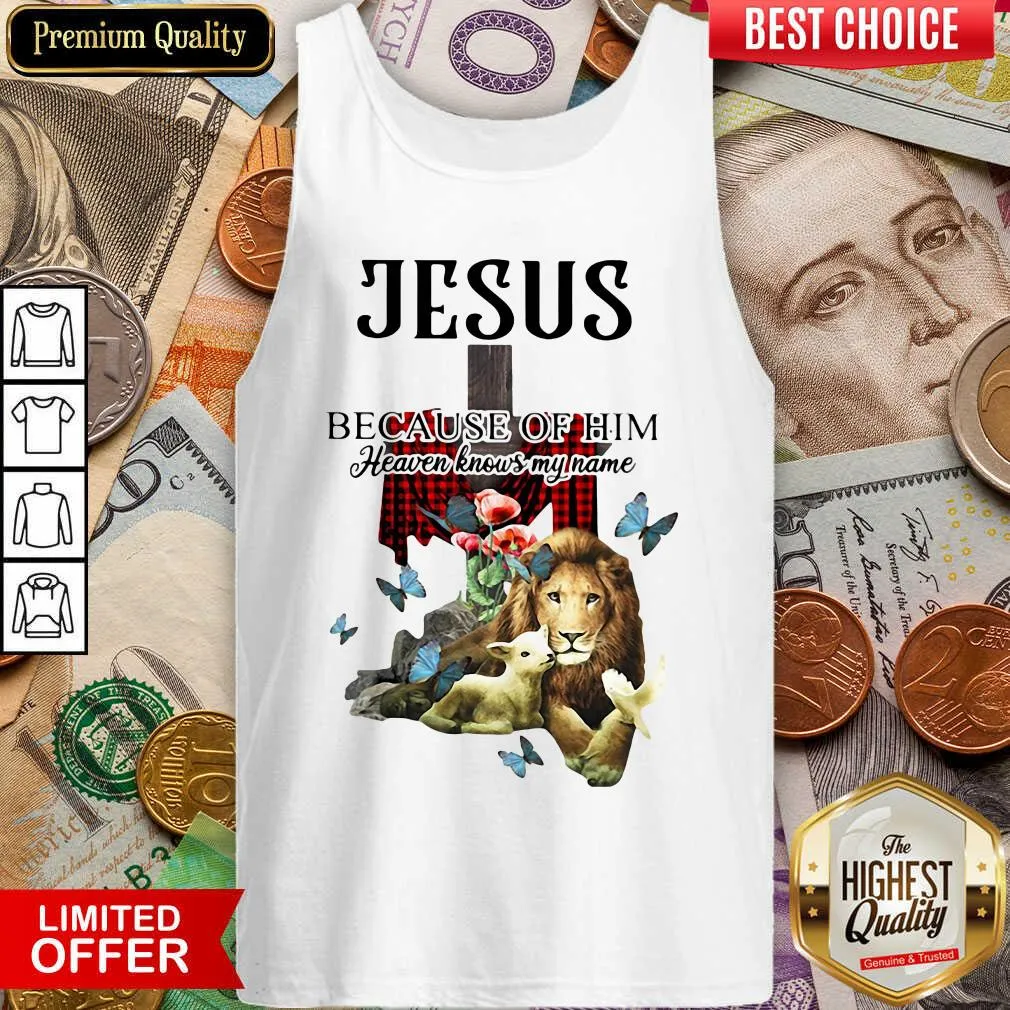 Cute Jesus Because Of Him Heaven Knows My Name Shirt - Image 5