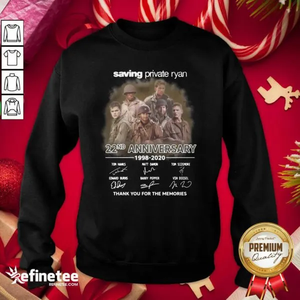 Cute Saving Private Ryan 22nd Anniversary 1988 2020 Thank You For The Memories Signatures Shirt - Image 4
