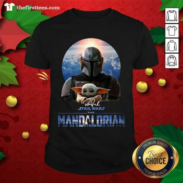 Cute Star Wars The Mandalorian And Baby Yoda Signature Shirt