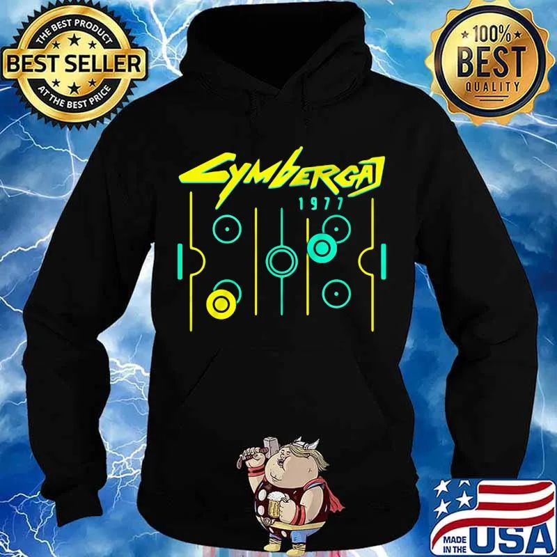Cymbergaj Czarna Koszulka Męska 1977 Shirt Hoodie