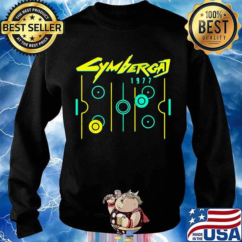 Cymbergaj Czarna Koszulka Męska 1977 Shirt Sweater