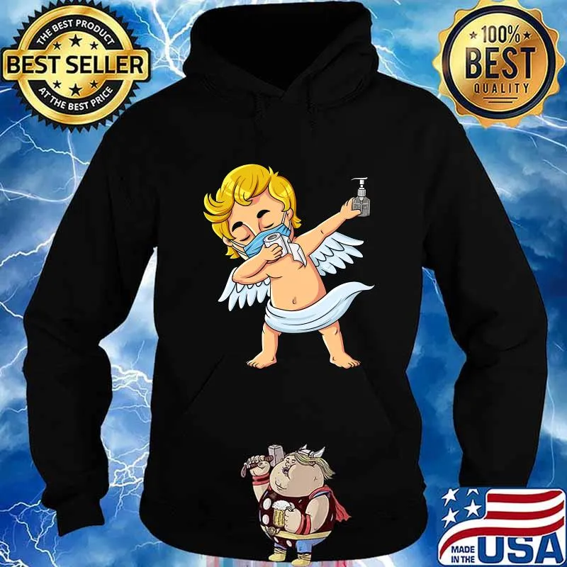 Dabbing Cupid In A Mask Covid 19 Valentines Day Dab Shirt Hoodie