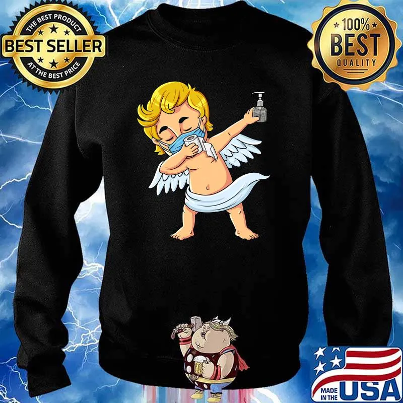 Dabbing Cupid In A Mask Covid 19 Valentines Day Dab Shirt Sweater