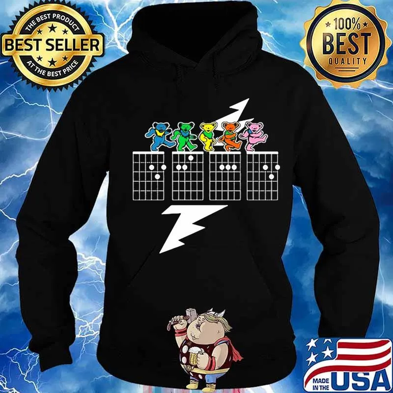 Dancing Bear On Checkerboard Dark Star Grateful Dead Steal Shirt Hoodie
