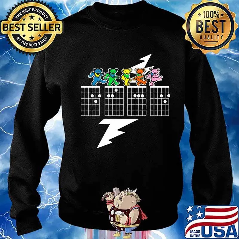 Dancing Bear On Checkerboard Dark Star Grateful Dead Steal Shirt Sweater