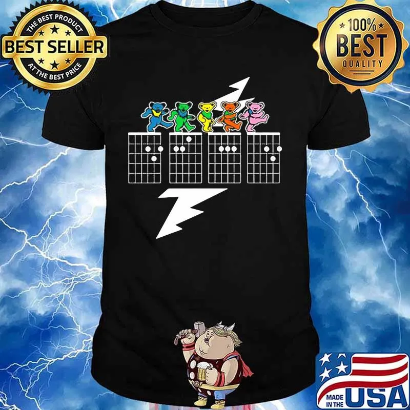 Dancing Bear On Checkerboard Dark Star Grateful Dead Steal Shirt