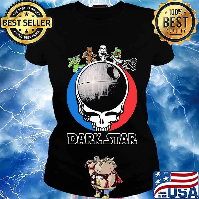 Dark Star Bear Skull Grateful Dead Usa Shirt Ladies tee