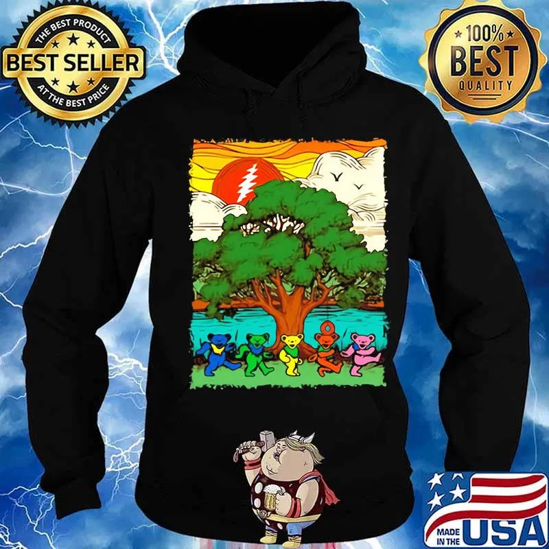 Dark Star Grateful Dead Steal Dancing Bear Under The Tree Sunset Shirt Hoodie