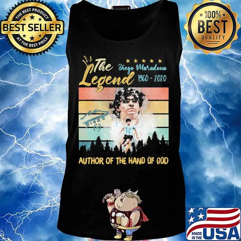 Diego Maadona The Legend Author Of The Hand Of God Vintage Shirt Tank top