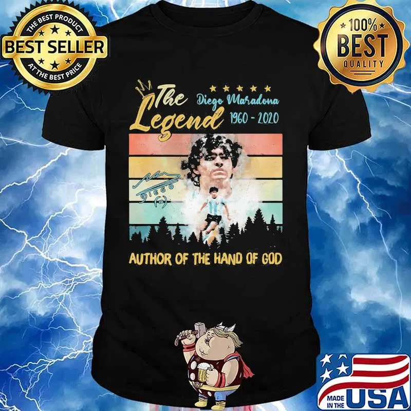 Diego Maadona The Legend Author Of The Hand Of God Vintage Shirt
