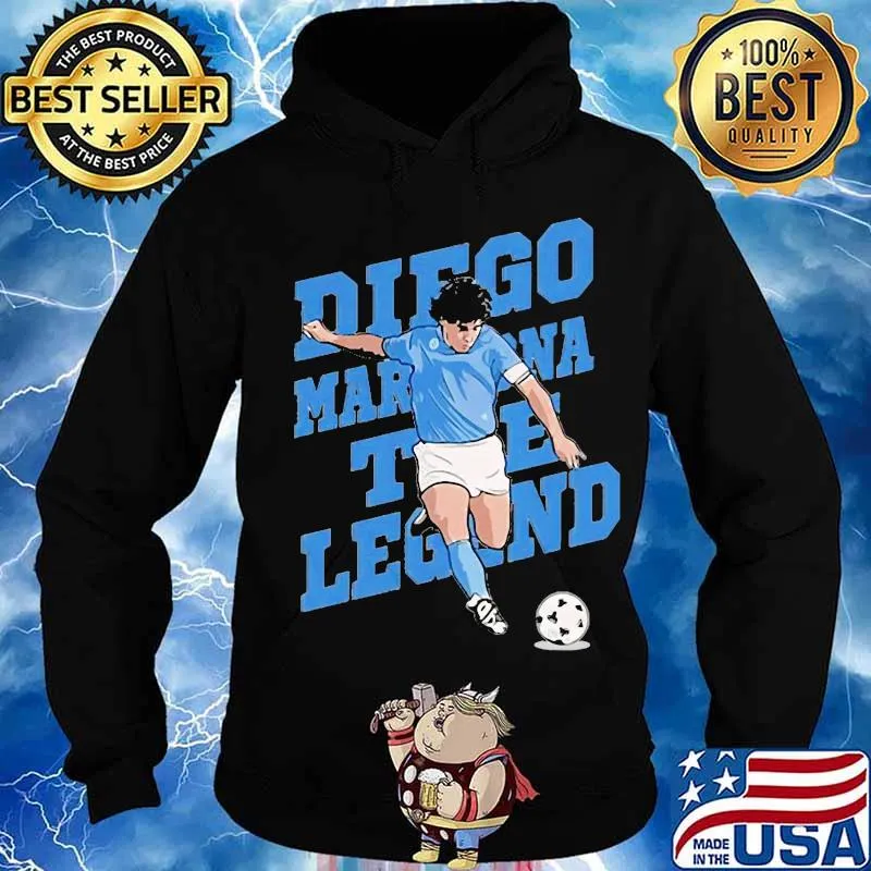 Diego Maradona The Legend Football Shirt Hoodie