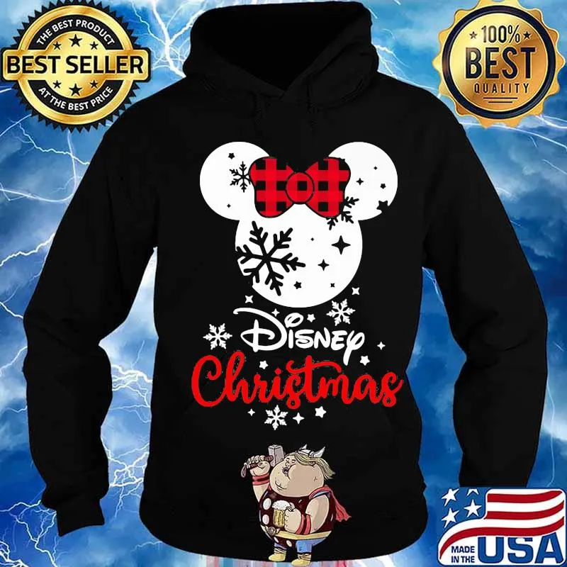 Disney Christmas Mickey Red Bow Shirt Hoodie