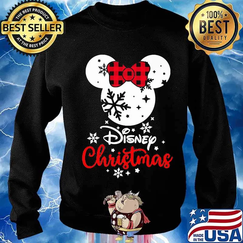 Disney Christmas Mickey Red Bow Shirt Sweater