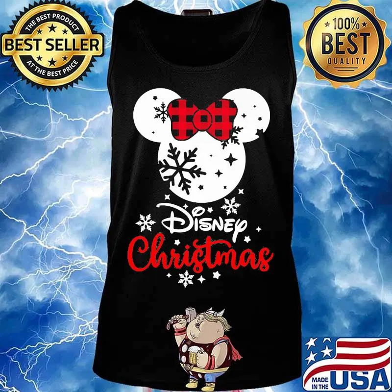 Disney Christmas Mickey Red Bow Shirt Tank top
