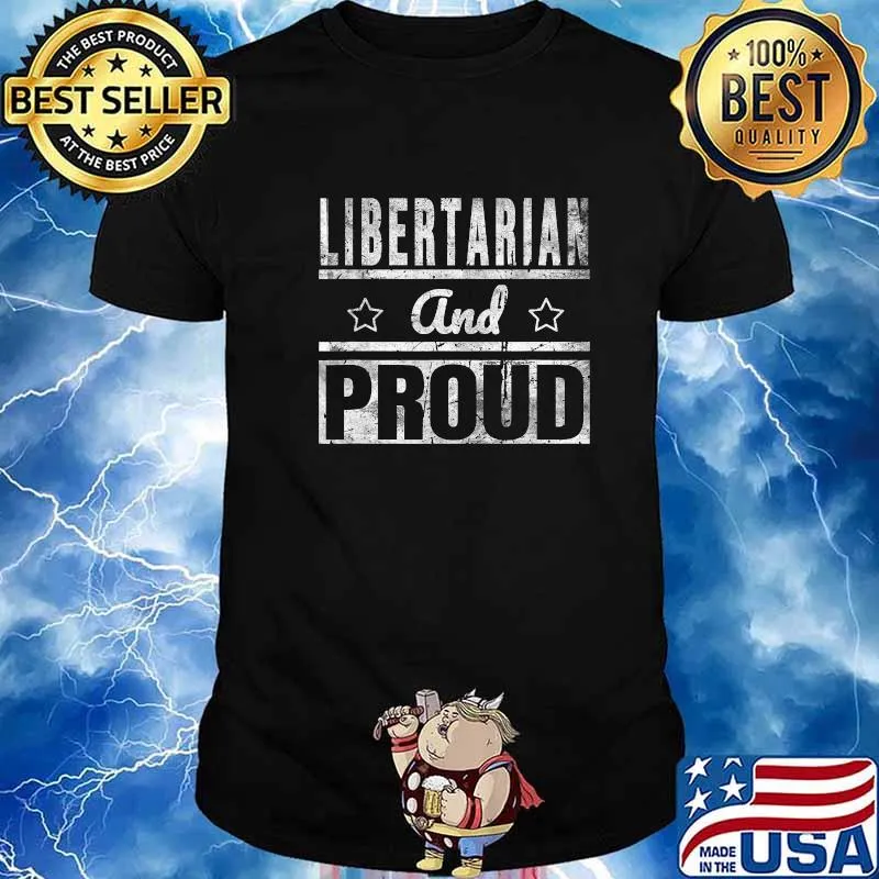 Distressed Vintage USA Libertarian And Proud T-Shirt