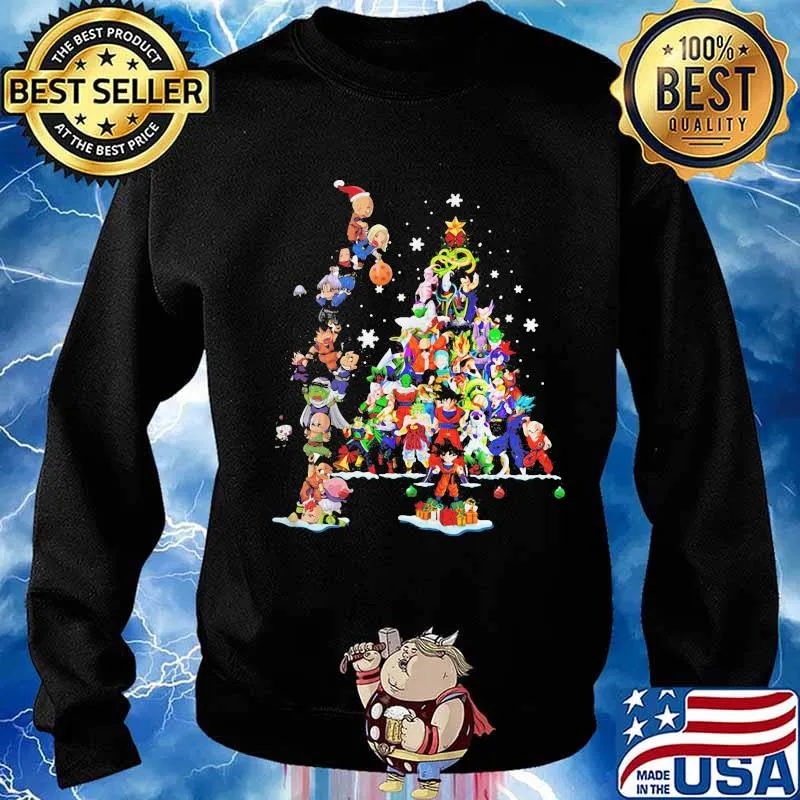 Dragon Ball Christmas Tree Merry Xmas Shirt Sweater